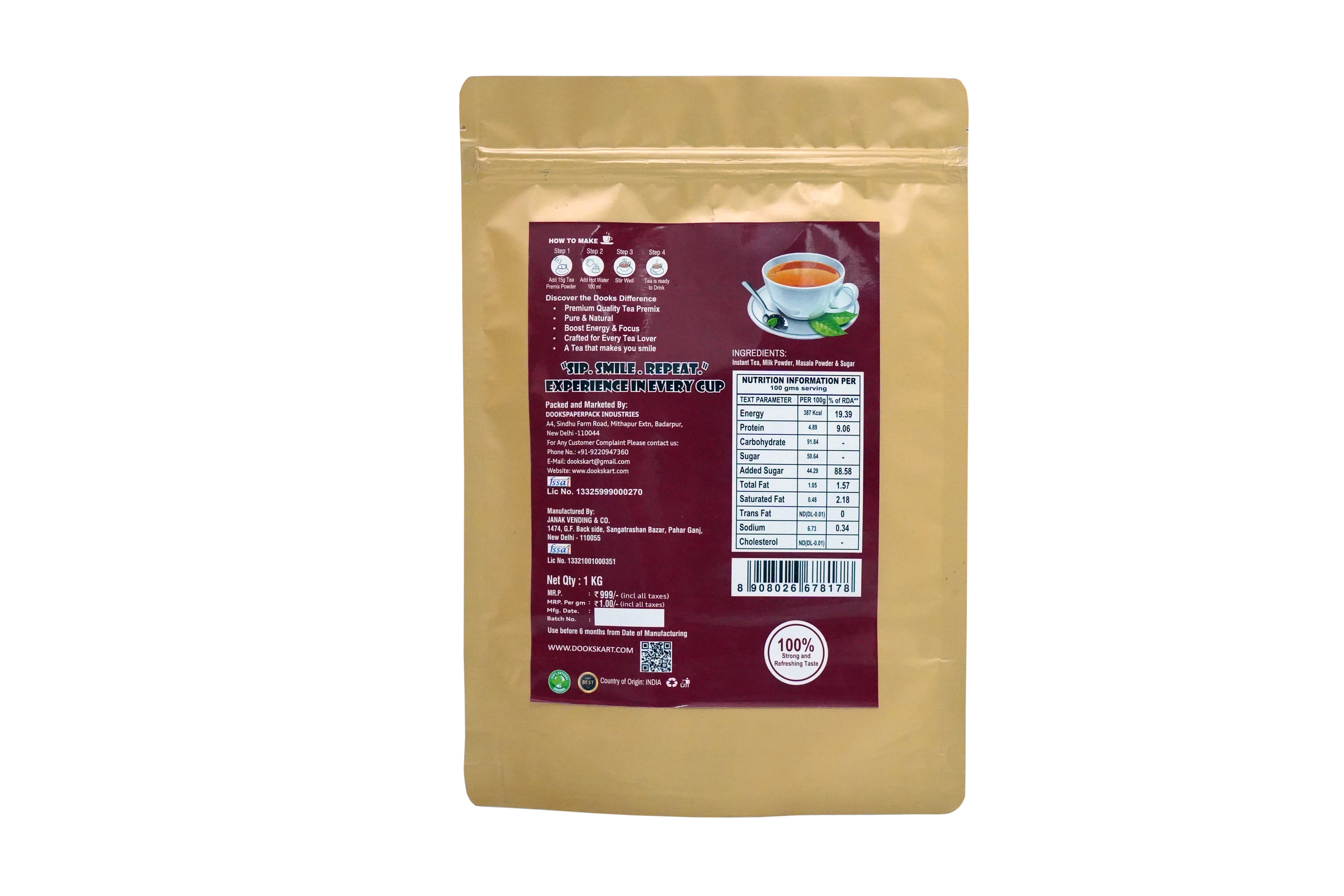 Masala Tea Premix 1kg