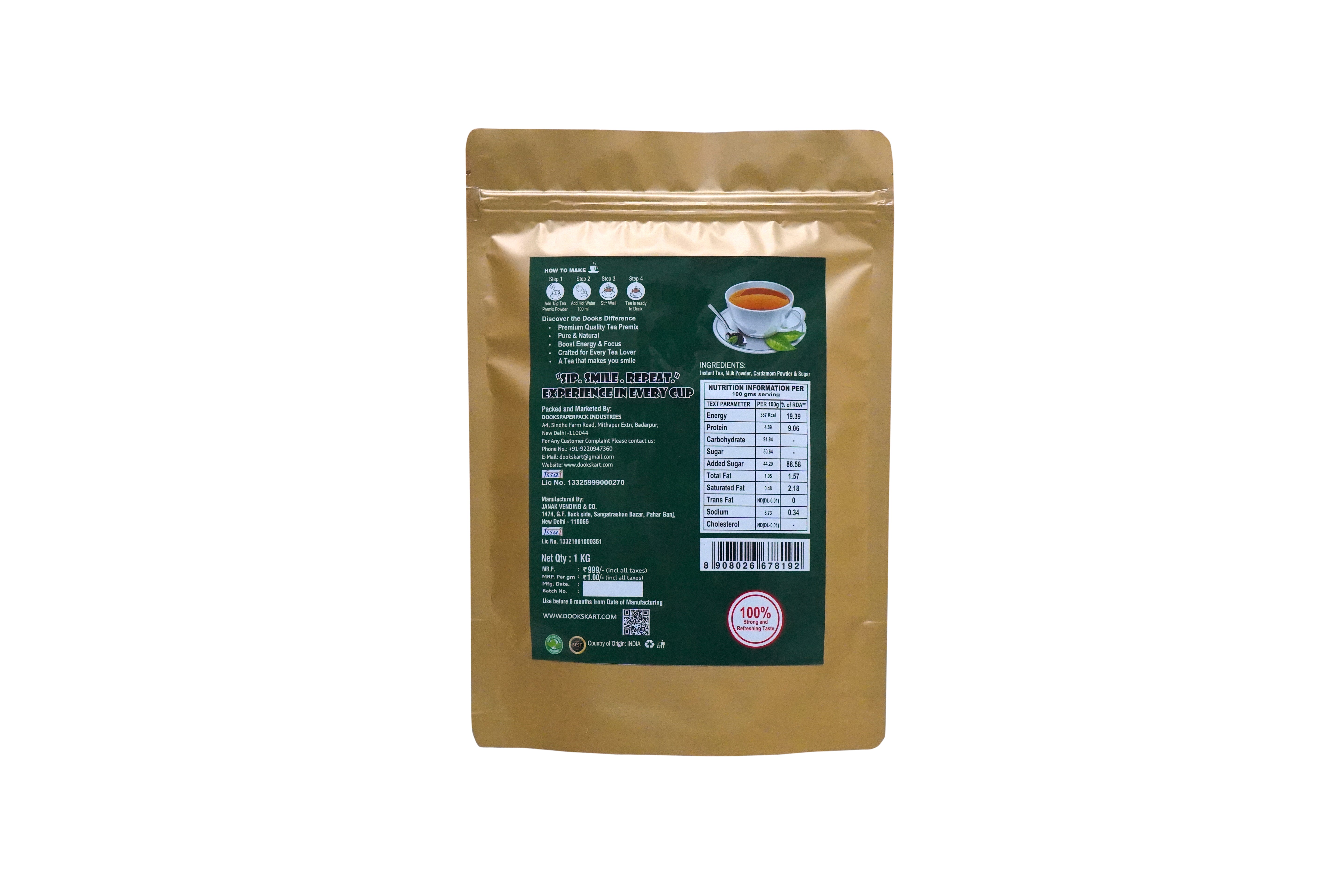 Cardamom Tea Premix 1kg