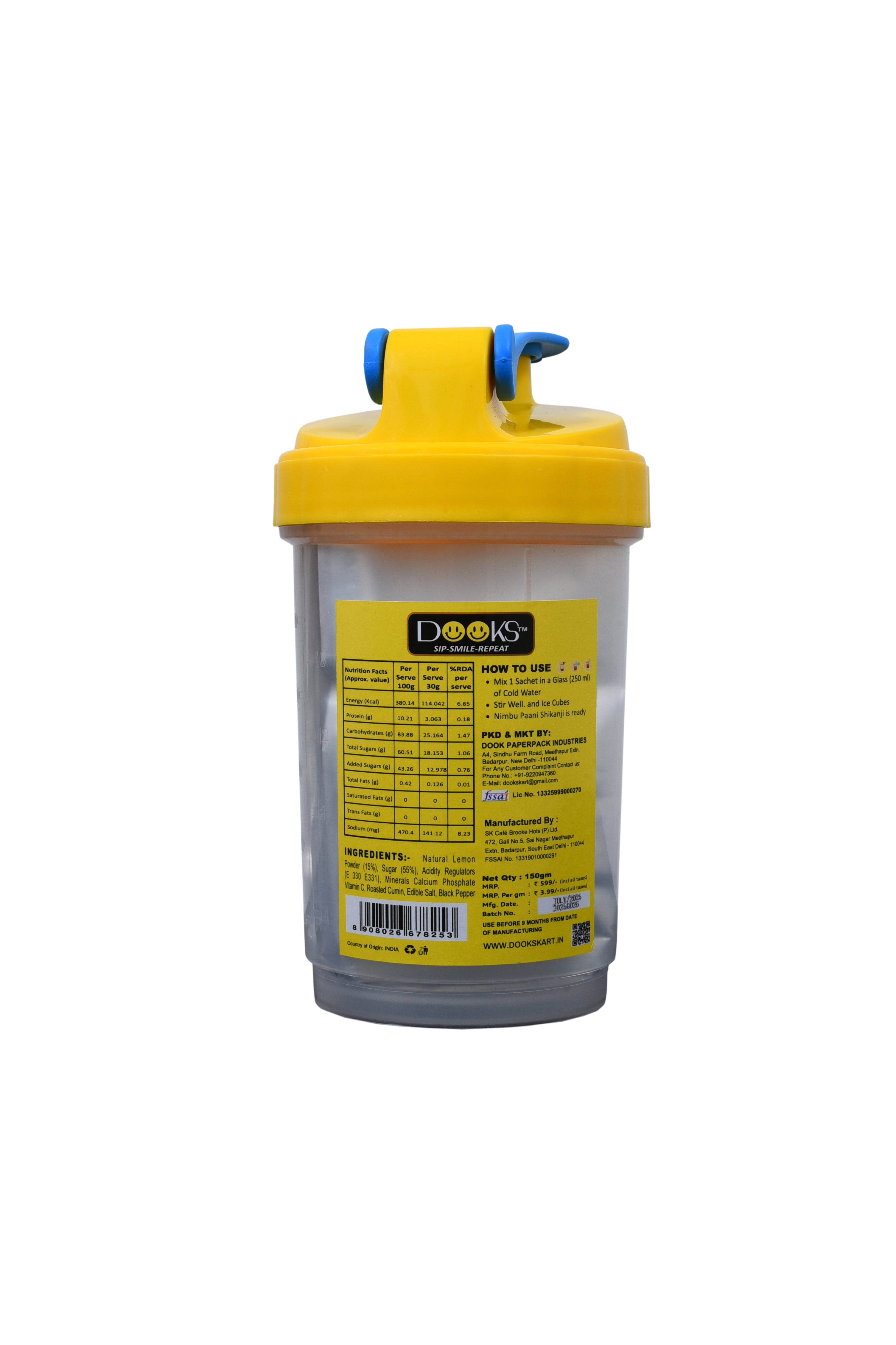 Nimbu Paani Shikanji 5 Sachet + SHAKER