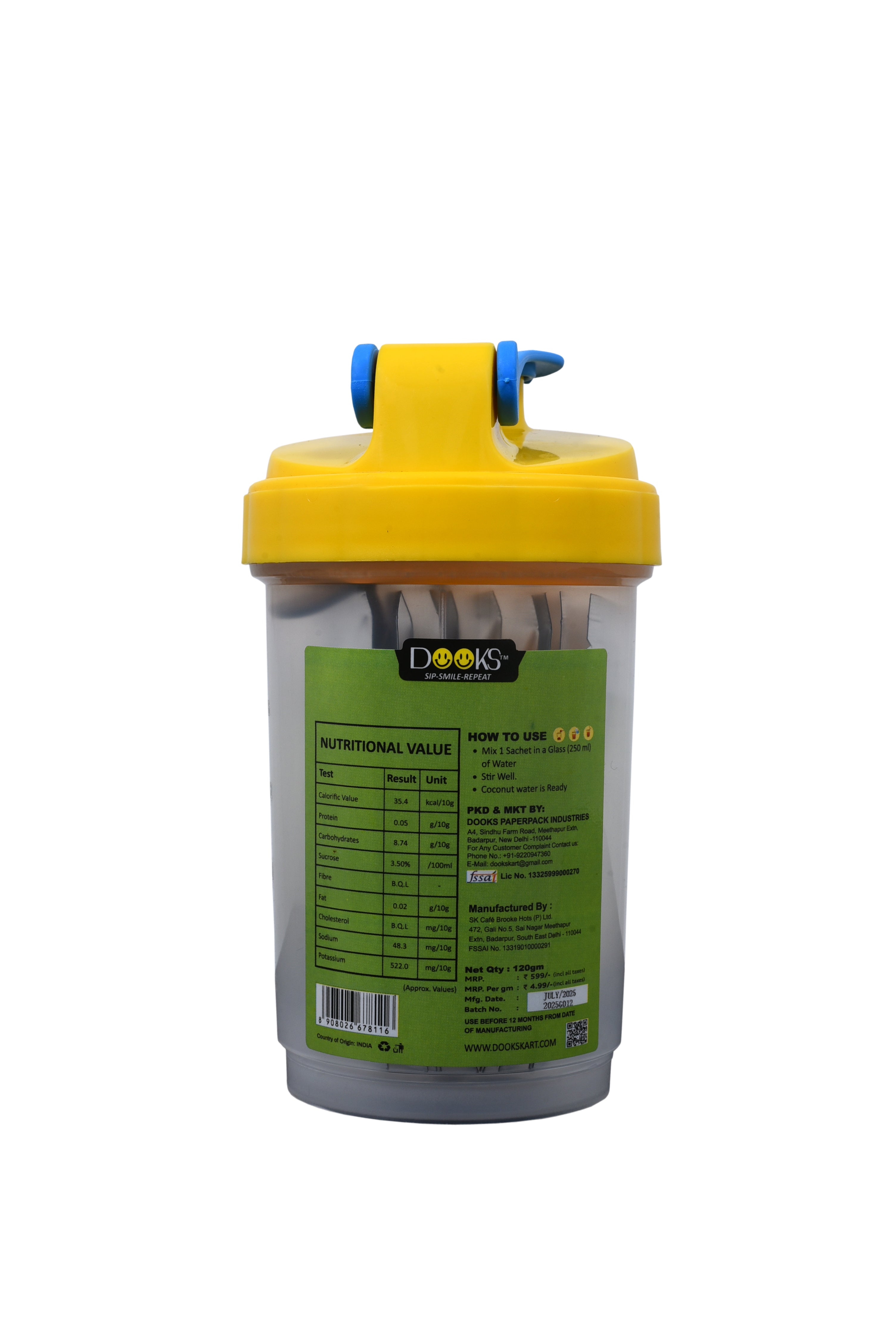 10 Sachet  Coconut + SHAKER