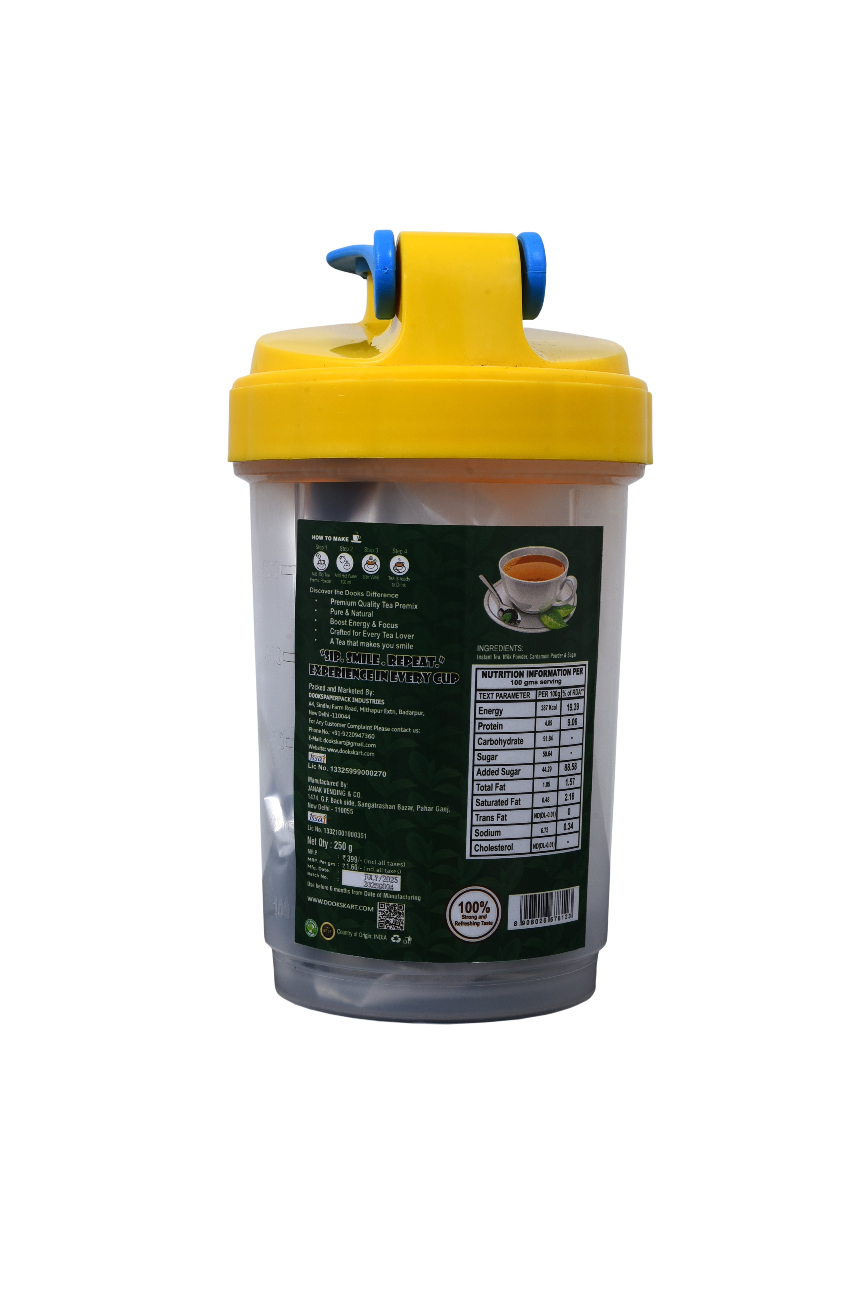 Cardamom Tea Premix 250g  + SHAKER