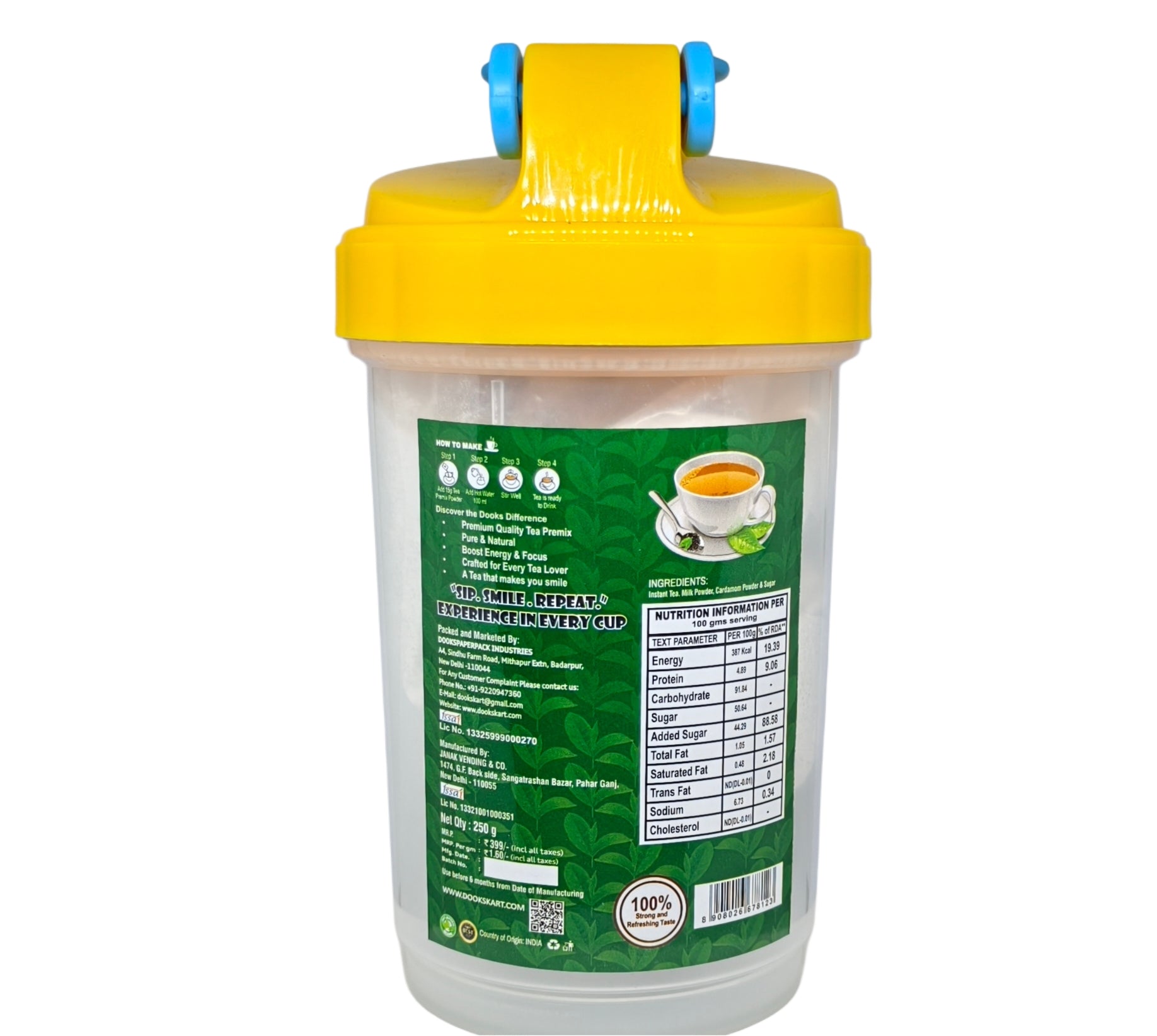 Cardamom Tea Premix 250g  + SHAKER