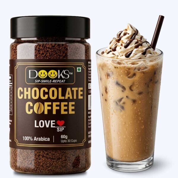 dooks instant chocolate coffee net qty 60grm