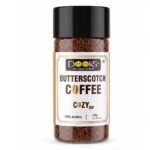 Dooks Premium Butterscotch Instant Coffee 120g | 100% Arabica Coffee | Rich Butterscotch Flavour | Hot & Cold Coffee Mix