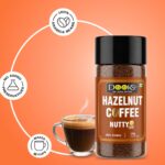 Dooks Premium Hazelnut Flavoured Instant Coffee 120g | 100% Arabica Coffee | Rich Nutty Aroma | Hot & Cold Coffee | Café Style Coffee | Makes Up to 60 Cups - Image 2